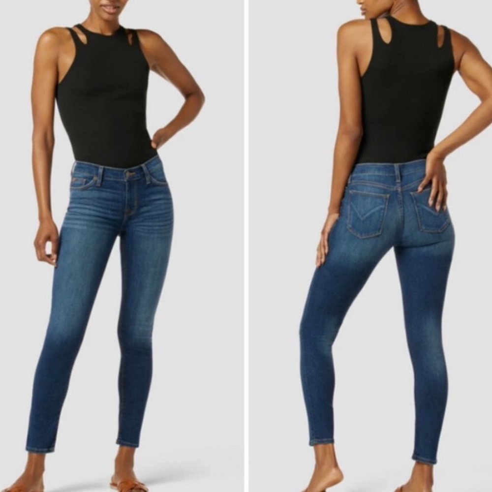 HUDSON crop krista jean . size 28.NWT. low cut. Italian denim . contours body.